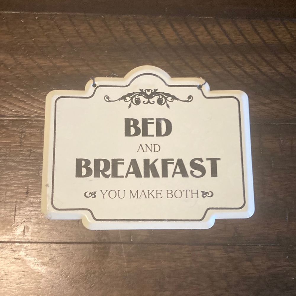 Tin kitchen home goods sign